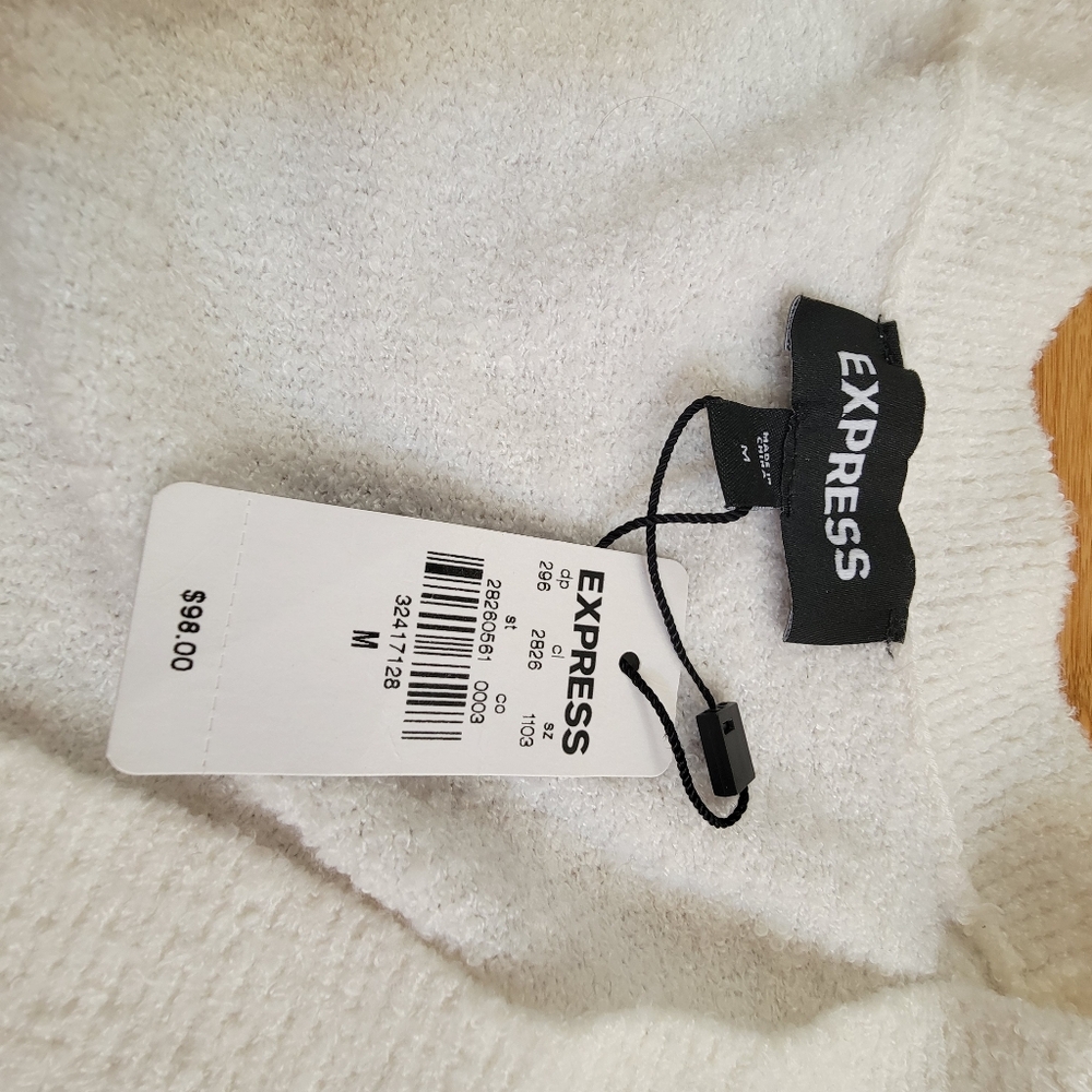 Express Pull-over Rhinestone Button Puff Shoulder… - image 9